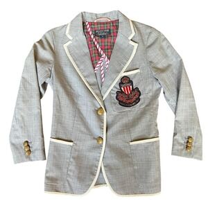Vintage Ralph Lauren Polo Jeans Japan Crest Blazer Girls Preppy Jacket Y2K Sz S